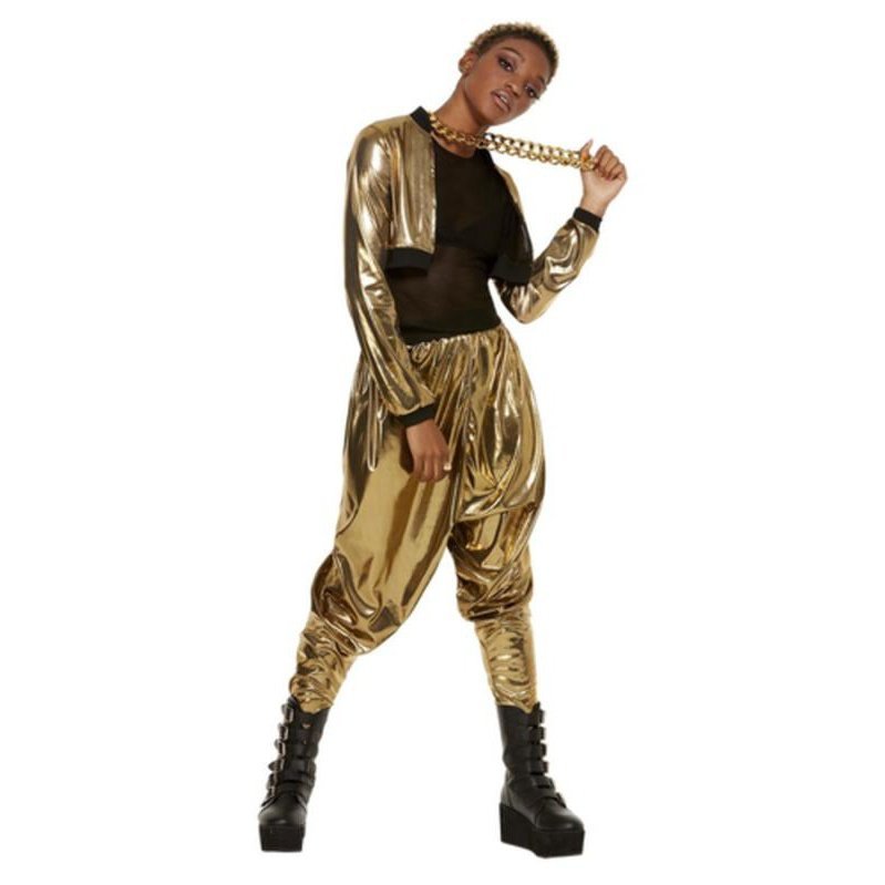 80s Hammer Time Costume, Gold - Jokers Costume Mega Store