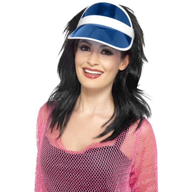 80s Sun Visor - Blue - Jokers Costume Mega Store