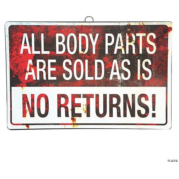 All Body Parts Are Sold As Is Halloween Decoration - Jokers Costume Mega Store