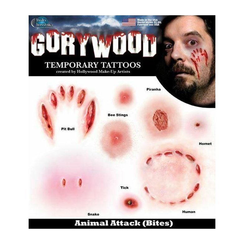 Animal Attack FX Temporary Tattoo - Jokers Costume Mega Store
