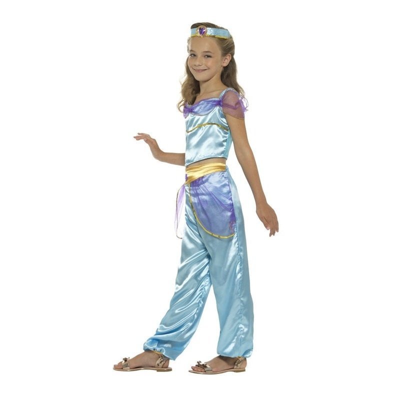 Arabian Princess Costume, Blue, with Top, Trousers & Headpiece - Jokers Costume Mega Store