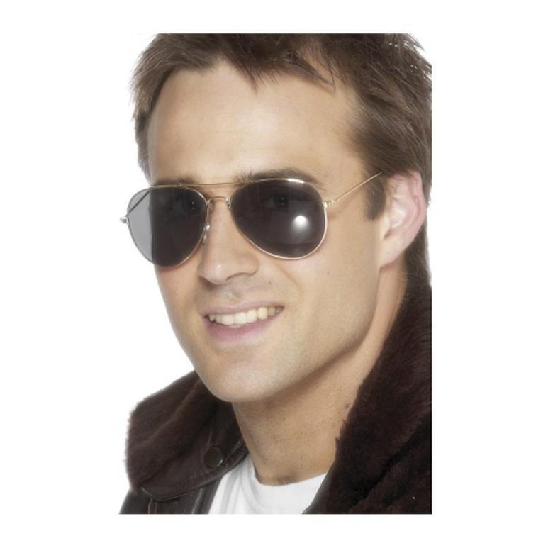 Aviator Specs - Gold - Jokers Costume Mega Store