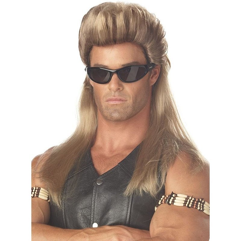 Bail Enforcer Men's Blonde Mullet Wig - Jokers Costume Mega Store
