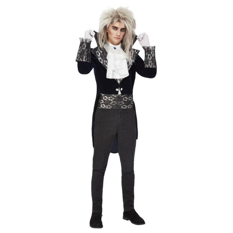 Baroque Goblin King Costume, Blue - Jokers Costume Mega Store