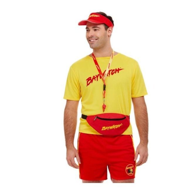 Mens Baywatch Beach Costume Lifeguard Official Fancy Dress 56 Off 0602