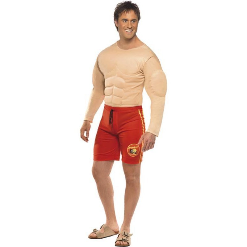 Baywatch Lifeguard Costume with Muscle Chest - Jokers Costume Mega Store