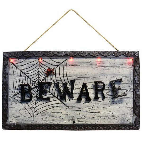 Beware Animated Sign - Jokers Costume Mega Store