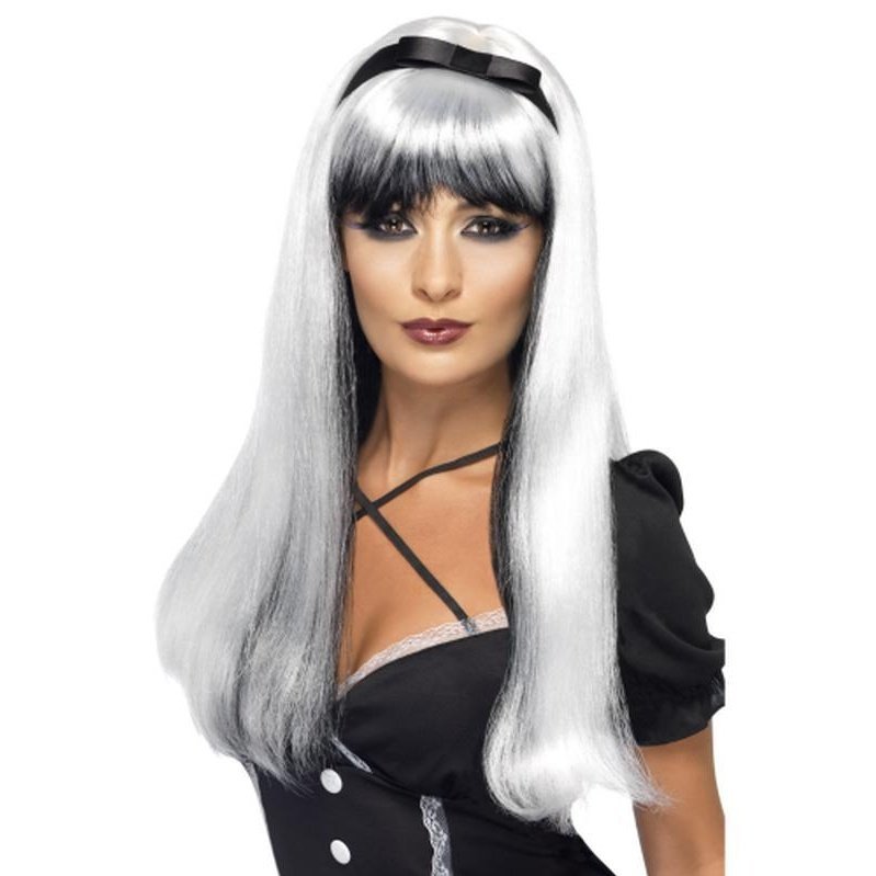 Bewitching Wig - White & Black - Jokers Costume Mega Store