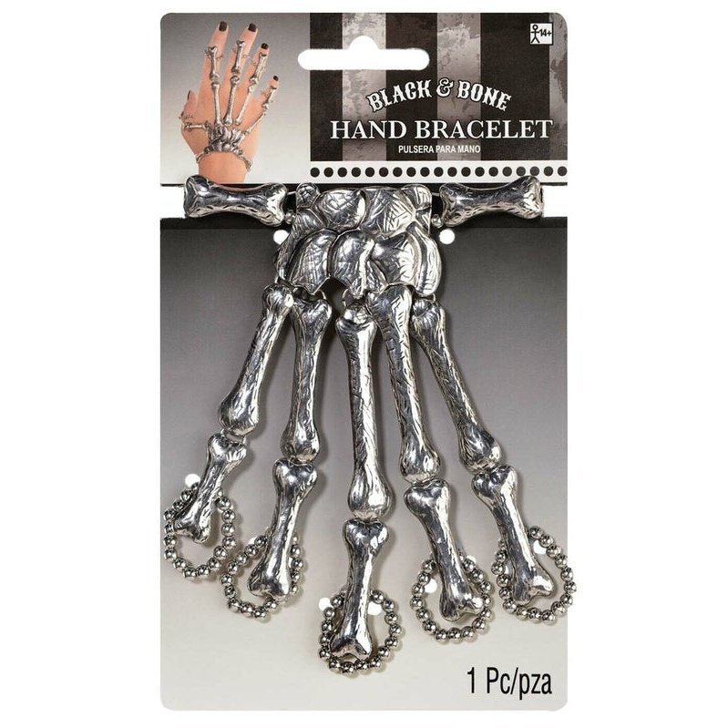 Black And Bone Skeleton Bracelet - Jokers Costume Mega Store