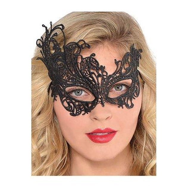 Black Lace Mask - Jokers Costume Mega Store