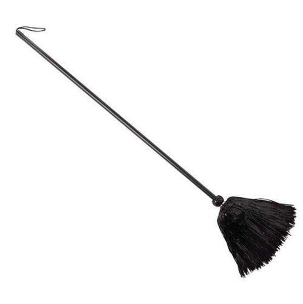Black Tinsel Witch Broom - Jokers Costume Mega Store