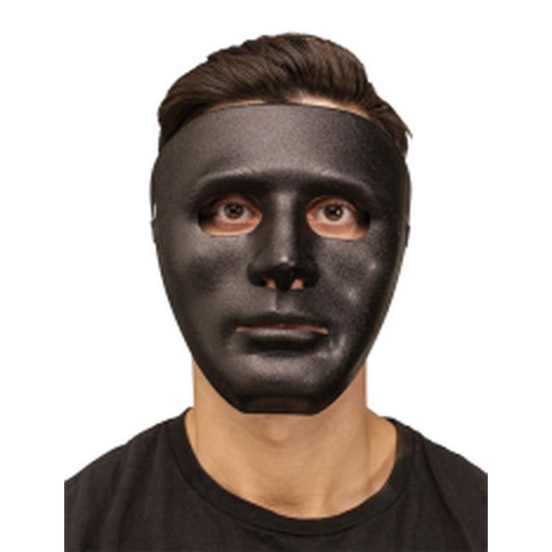 Blank Mask - Black-Masks - Basic-Jokers Costume Mega Store