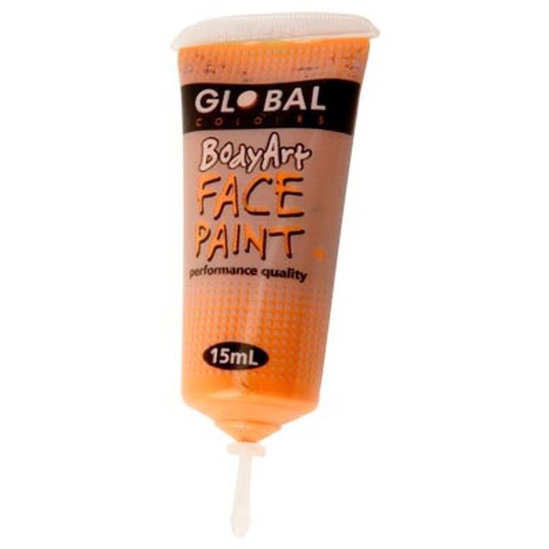 Body Art 15ml Tube - ORANGE-Make-up - Global Body Art-Jokers Costume Mega Store