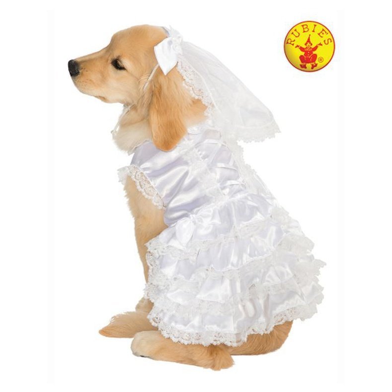 Bride Pet Costume Size S - Jokers Costume Mega Store
