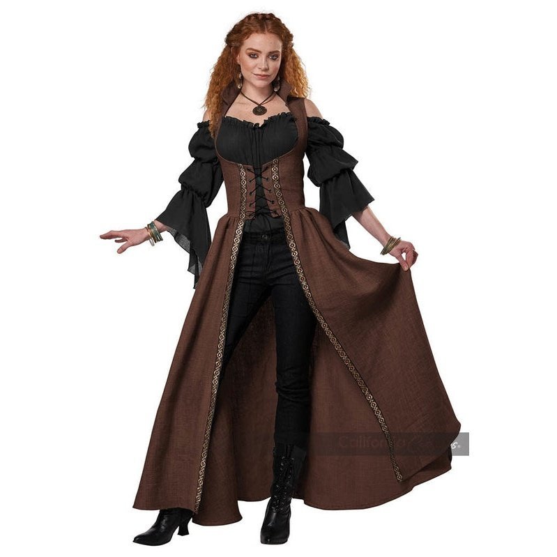 Brown Medieval Overdress Adult Costume - Jokers Costume Mega Store