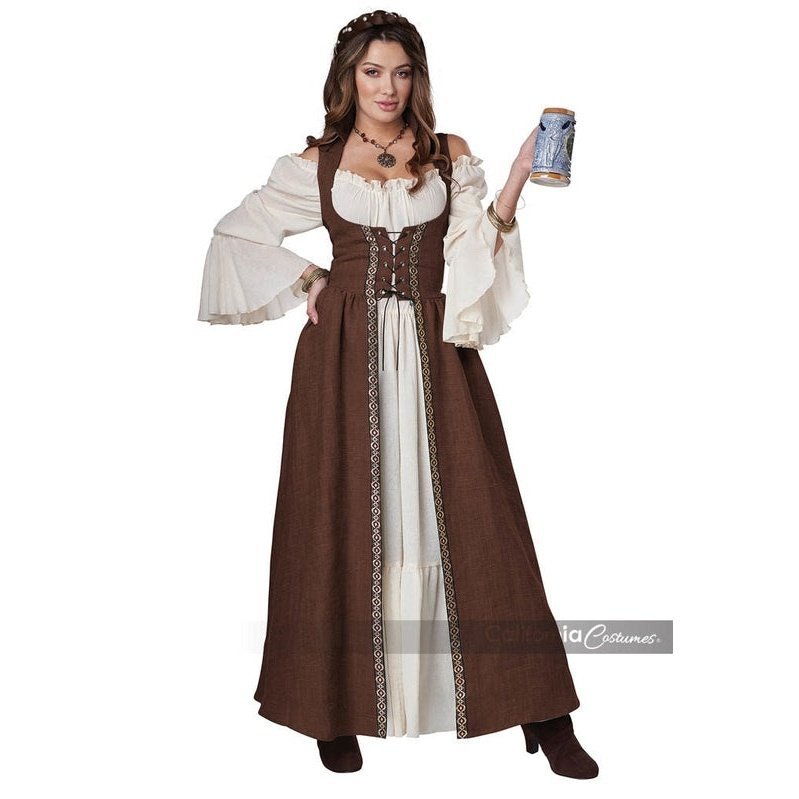 Brown Medieval Overdress Adult Costume - Jokers Costume Mega Store