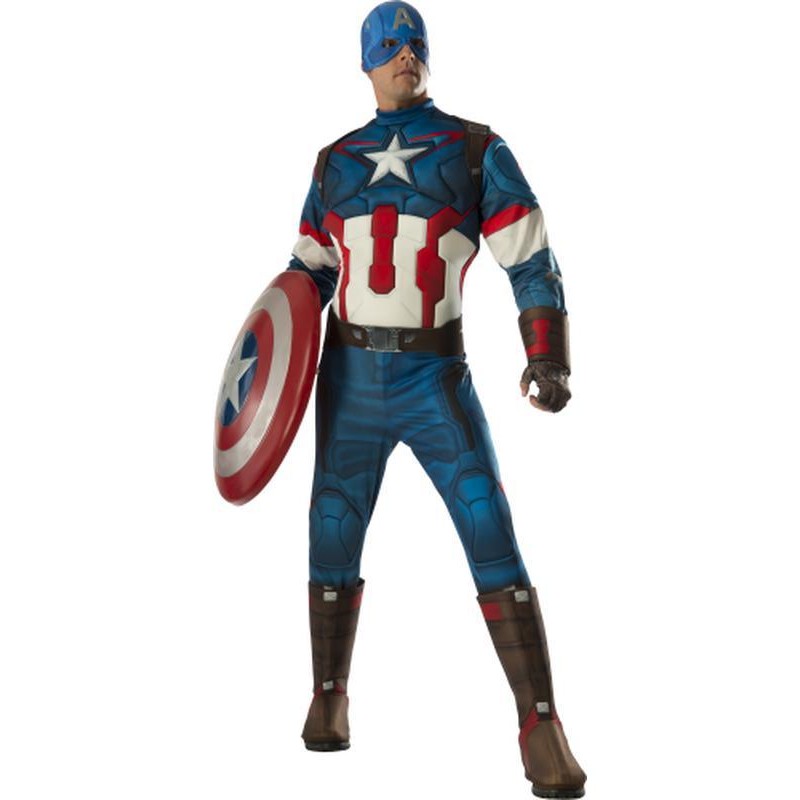 Captain America Avengers 2 Deluxe Size Std - Jokers Costume Mega Store
