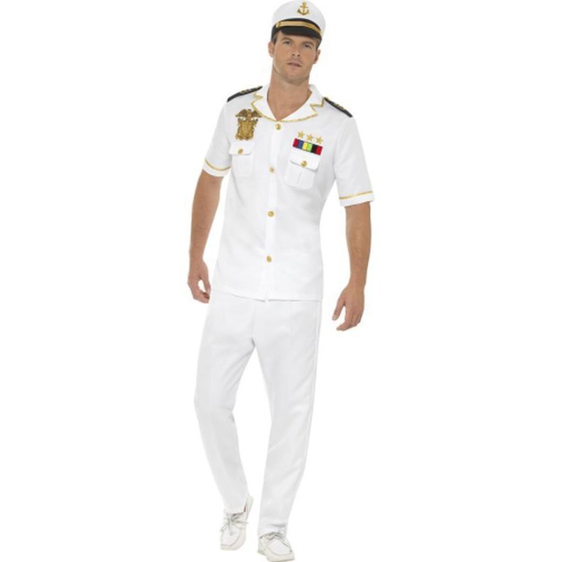 Captain Costume , White - Jokers Costume Mega Store