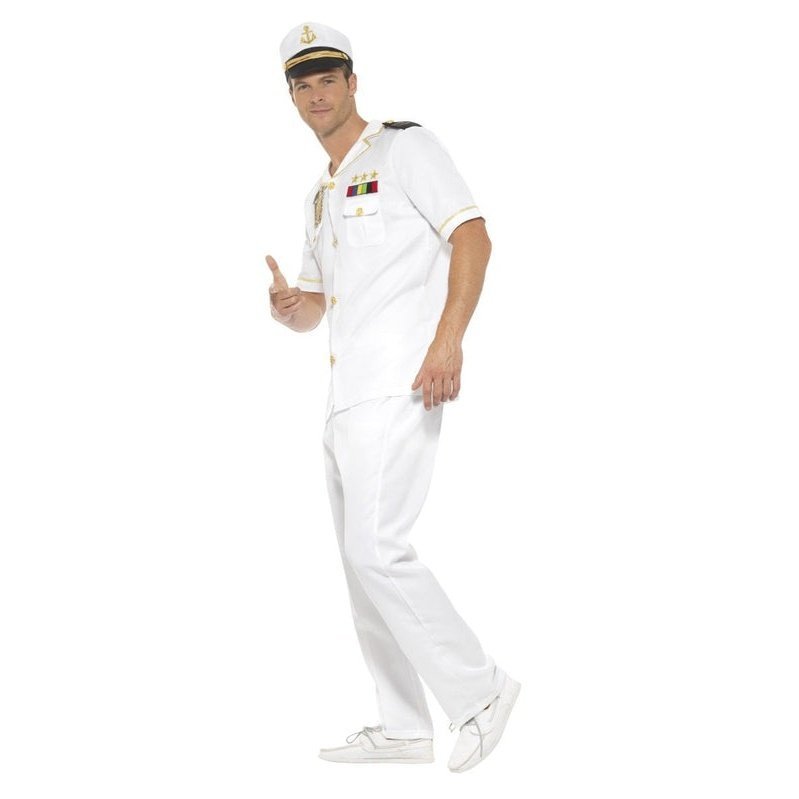Captain Costume , White - Jokers Costume Mega Store