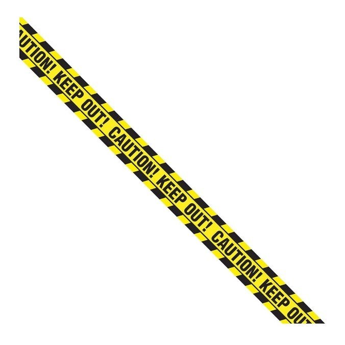 Caution! Keep Out! Decoration Tape Banner - Jokers Costume Mega Store