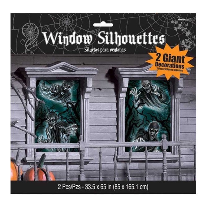 Cemetery Window Silhouette Decorations - Jokers Costume Mega Store