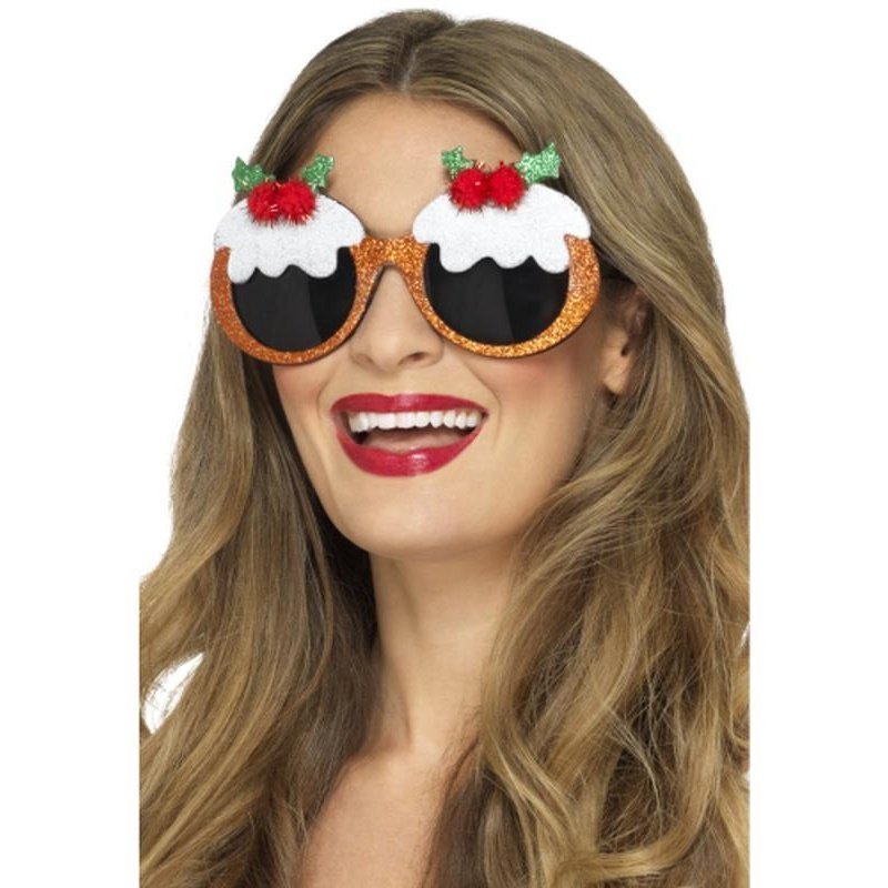 Christmas Pudding Glasses - Jokers Costume Mega Store