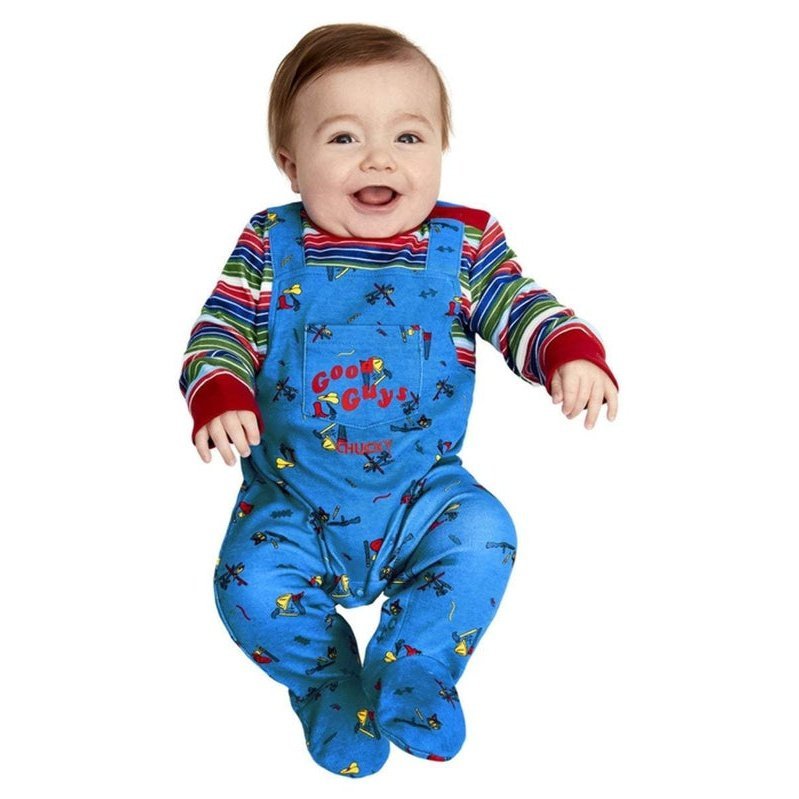 Chucky Baby Costume, Blue & Red - Jokers Costume Mega Store