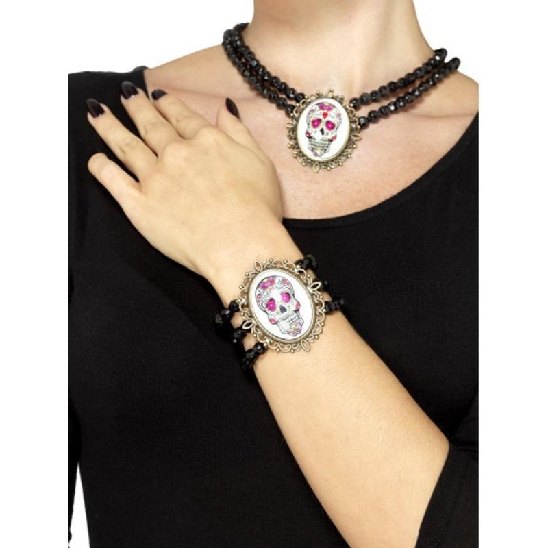 Day Of The Dead Beaded Bracelet - Jokers Costume Mega Store