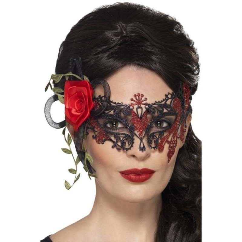 Day Of The Dead Metal Filigree Eyemask - Jokers Costume Mega Store
