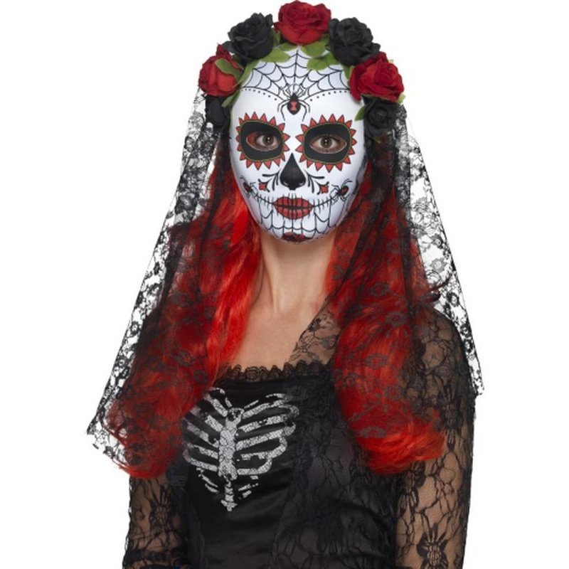Day Of The Dead Senorita Mask - Jokers Costume Mega Store