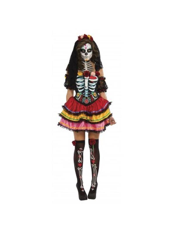 Day Of The Dead Senorita Size M - Jokers Costume Mega Store