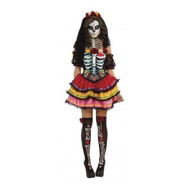Day Of The Dead Senorita Size Xl - Jokers Costume Mega Store