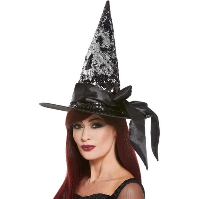 Deluxe Reversible Sequin Witch Hat - Jokers Costume Mega Store