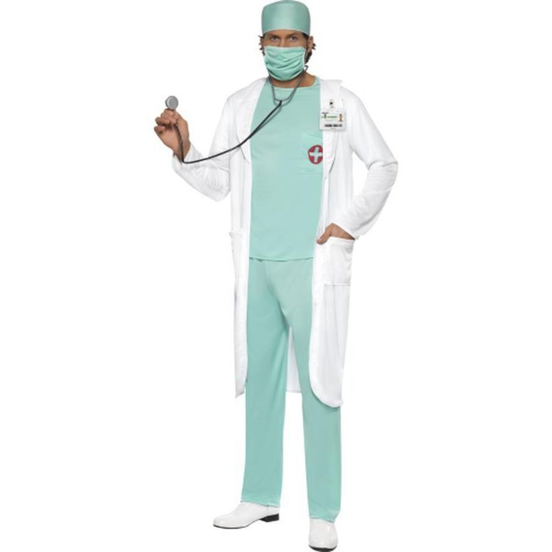Doctor Costume, Green - Jokers Costume Mega Store