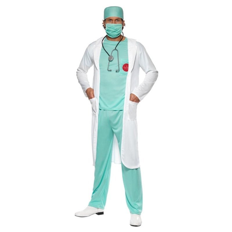 Doctor Costume, Green - Jokers Costume Mega Store