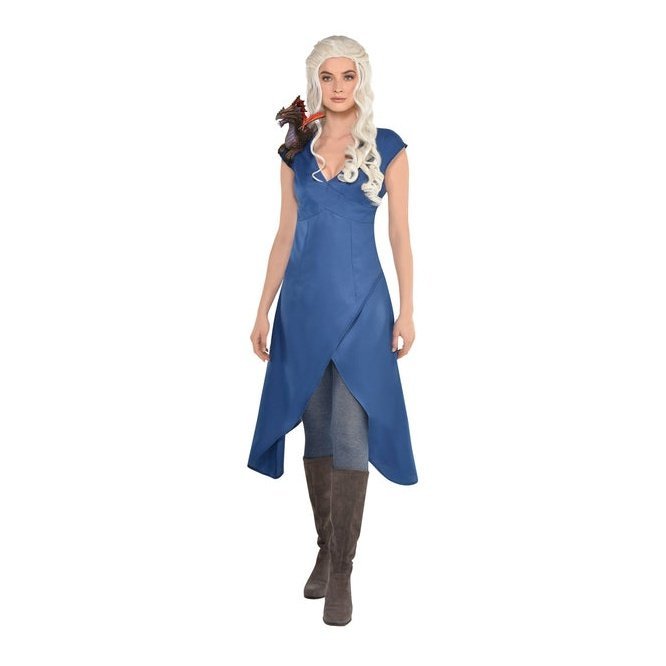 Dragon Queen Standard Size Women's Slate Dress - Jokers Costume Mega Store