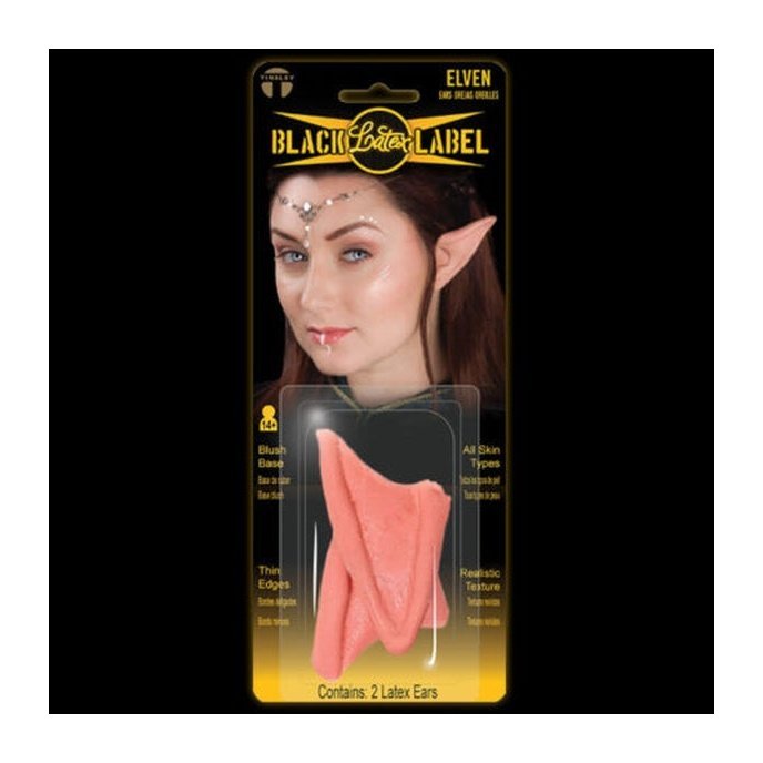 Elven Ears Black Label Latex - Jokers Costume Mega Store