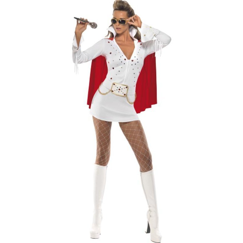 Elvis Viva Las Vegas Costume, White - Jokers Costume Mega Store