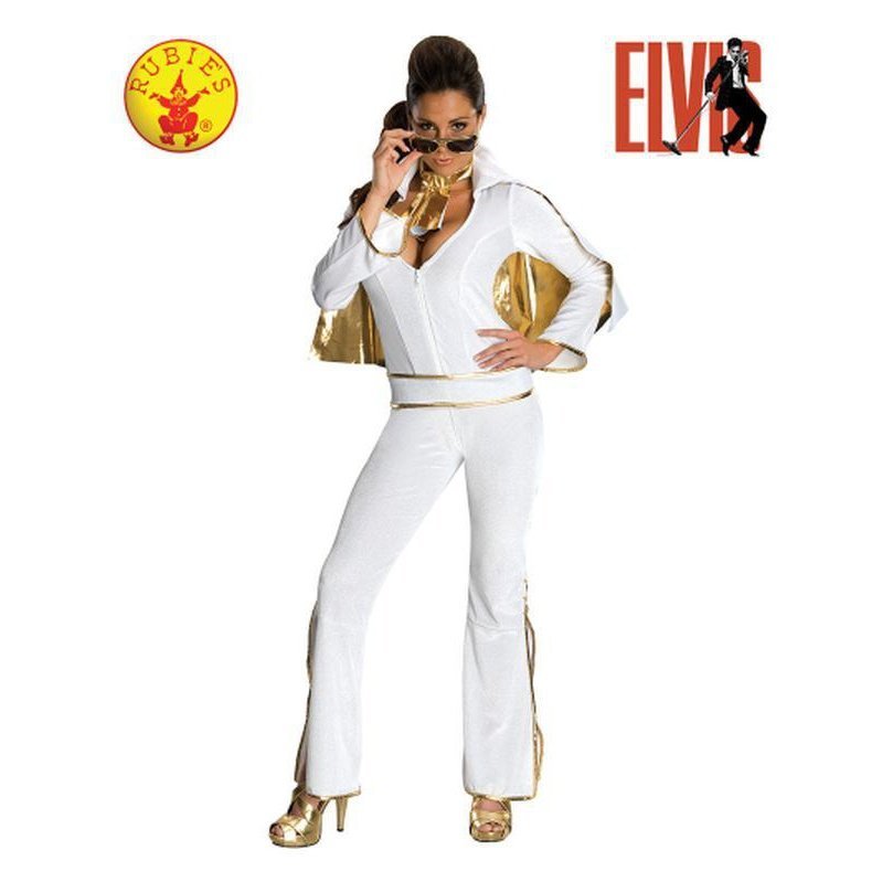 Elvis White Secret Wishes Size M - Jokers Costume Mega Store
