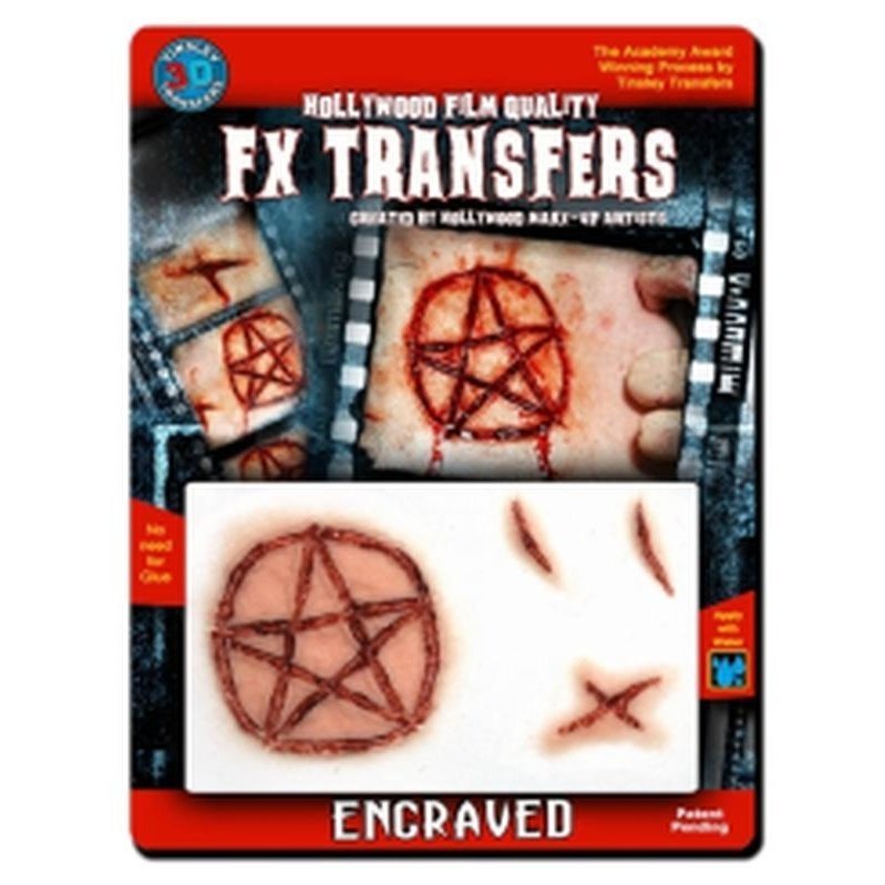 Engraved - 3D FX Transfer - Medium - Jokers Costume Mega Store