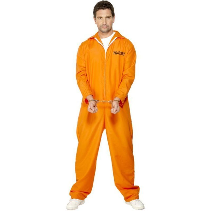 Orange Escaped Prisoner Costume Ideal for Halloween – Jokers