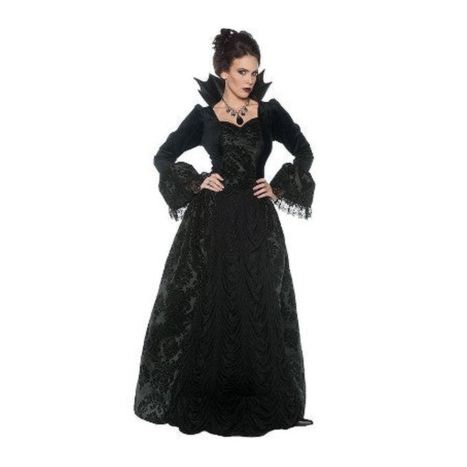 Evil Queen Costume Full Dress With Coffin Design And Collar Jokers Costume Mega Store 6091