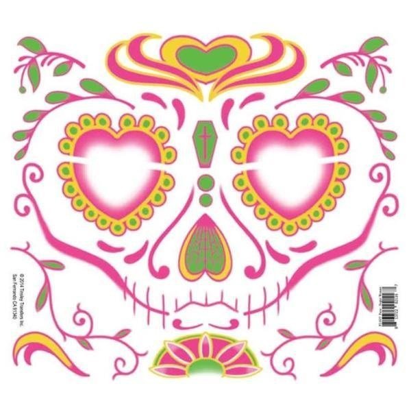 Face – Sugar Woman – Temporary Tattoo - Jokers Costume Mega Store