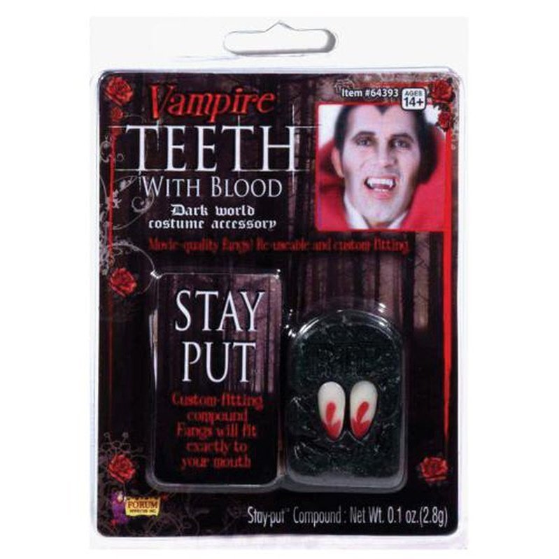 Fangs Vampire W/Blood - Jokers Costume Mega Store