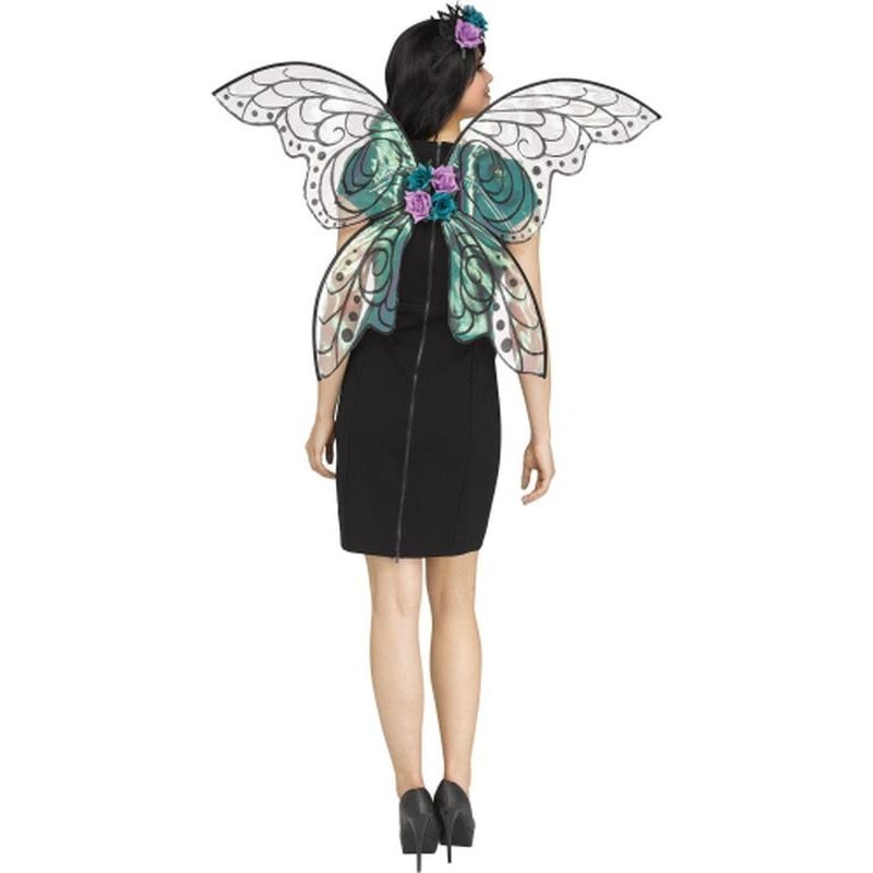 Fantasy Fairy Sparkle Wing Black And Purple Glitter - Jokers Costume Mega Store
