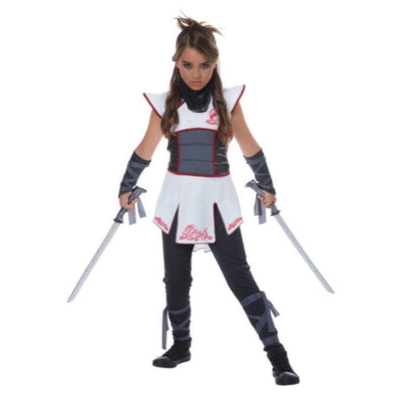 Fearless Ninja/Child White And Grey - Jokers Costume Mega Store