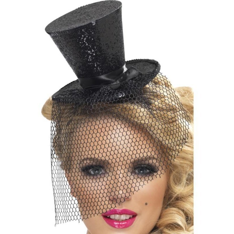 Fever Mini Top Hat on Headband - Black - Jokers Costume Mega Store