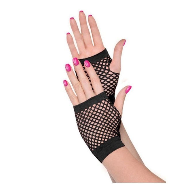 Fishnet Gloves Black - Jokers Costume Mega Store