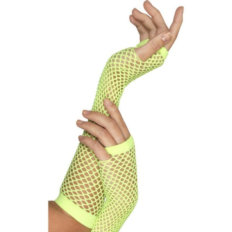 Fishnet Gloves Neon Green - Jokers Costume Mega Store
