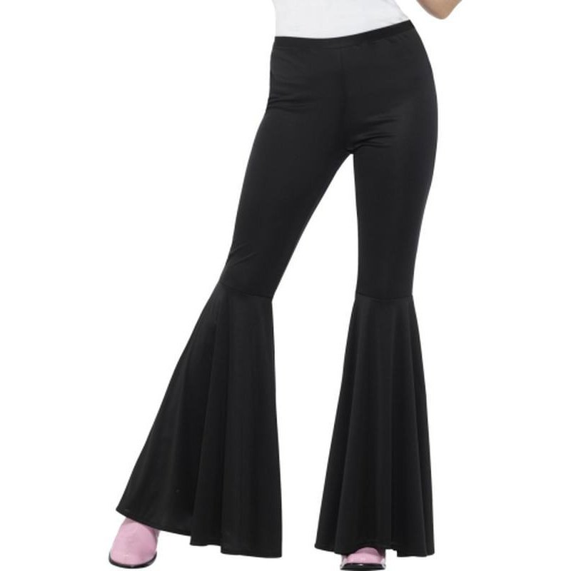 Flared Trousers, Ladies- Black - Jokers Costume Mega Store